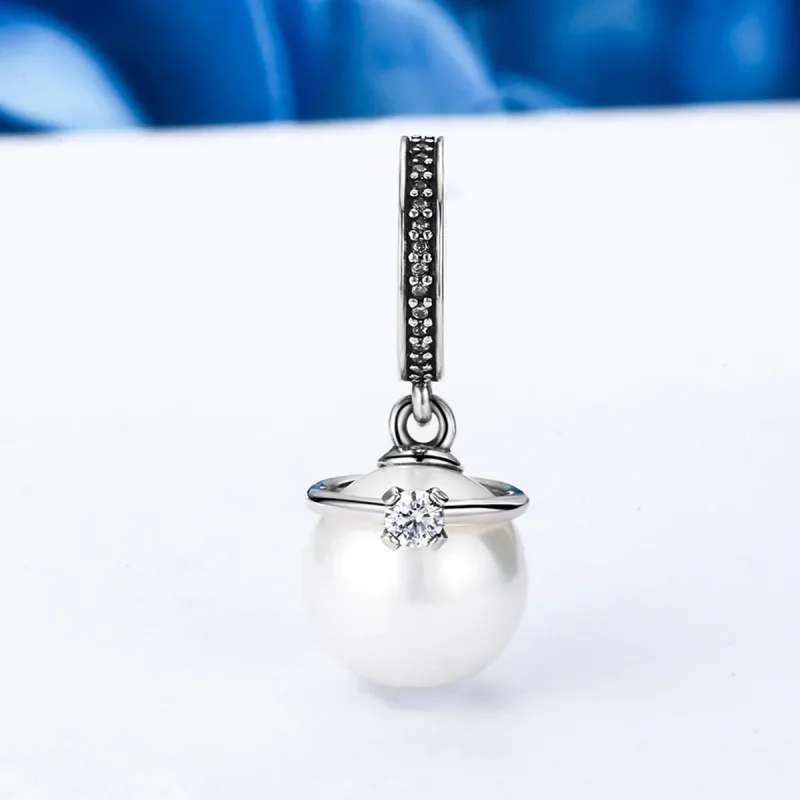 (zdjęcie do) Zawieszka Typu Pandora Eleganckie Perły - SCC137 - Wyświetl 3