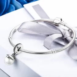 Zawieszka Typu Pandora Eleganckie Perły - SCC137