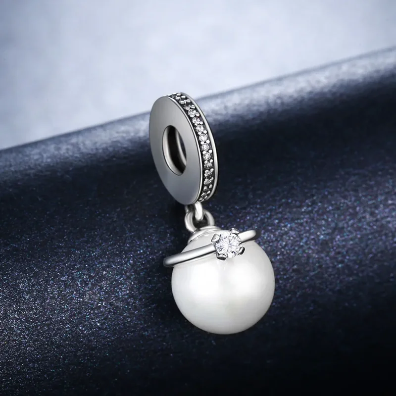 (zdjęcie do) Zawieszka Typu Pandora Eleganckie Perły - SCC137 - Wyświetl 6