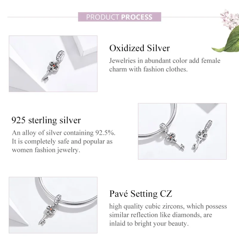 (zdjęcie do) Zawieszka Typu Pandora Heartslock - BSC092 - Wyświetl 7