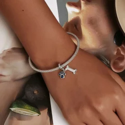 Zawieszka Typu Pandora Kość łapy psa - SCC2127