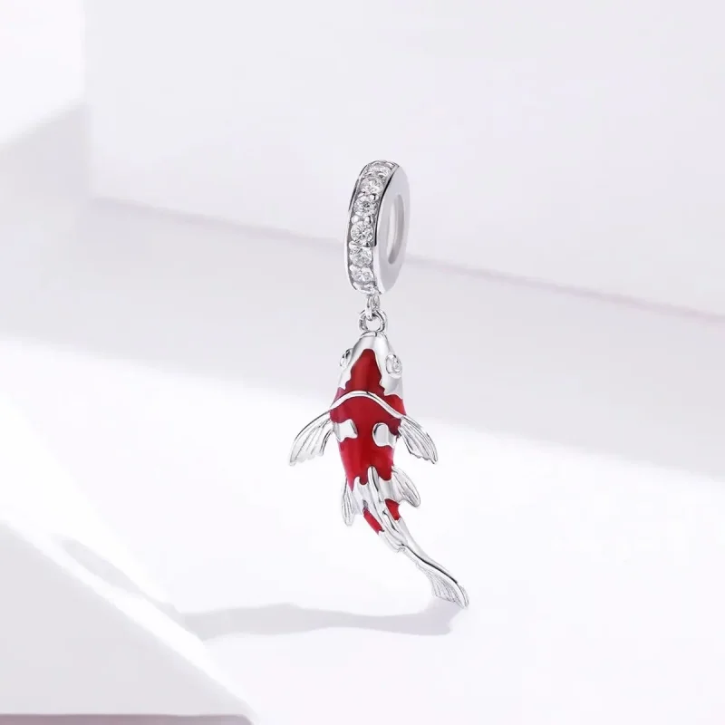 (zdjęcie do) Zawieszka Typu Pandora Koi na szczęście - BSC085 - Wyświetl 2