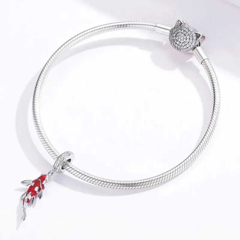 (zdjęcie do) Zawieszka Typu Pandora Koi na szczęście - BSC085 - Wyświetl 3