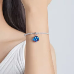 Zawieszka Typu Pandora Koraliki szklane Royal Blue - SCC1968
