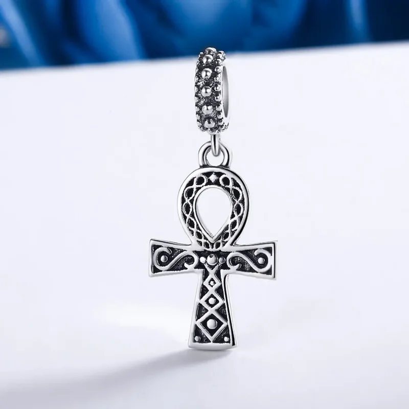 (zdjęcie do) Zawieszka Typu Pandora Krzyż Mocy Retro Wiary - SCC185 - Wyświetl 3
