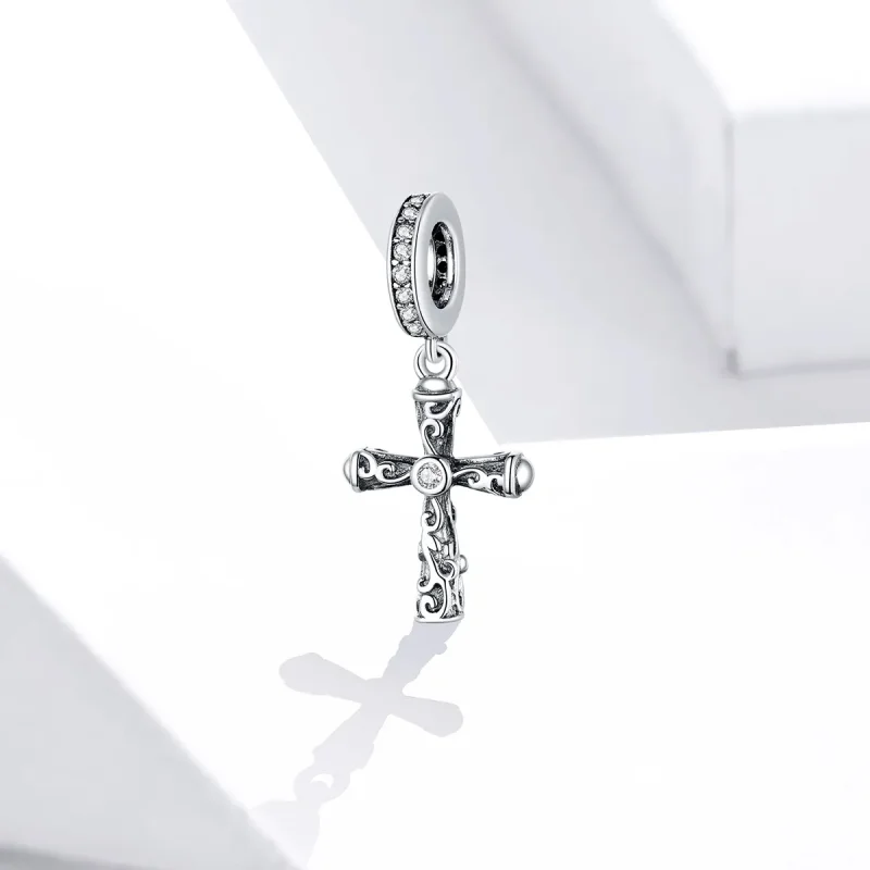 (zdjęcie do) Zawieszka Typu Pandora Krzyż Vintage - BSC313 - Wyświetl 2