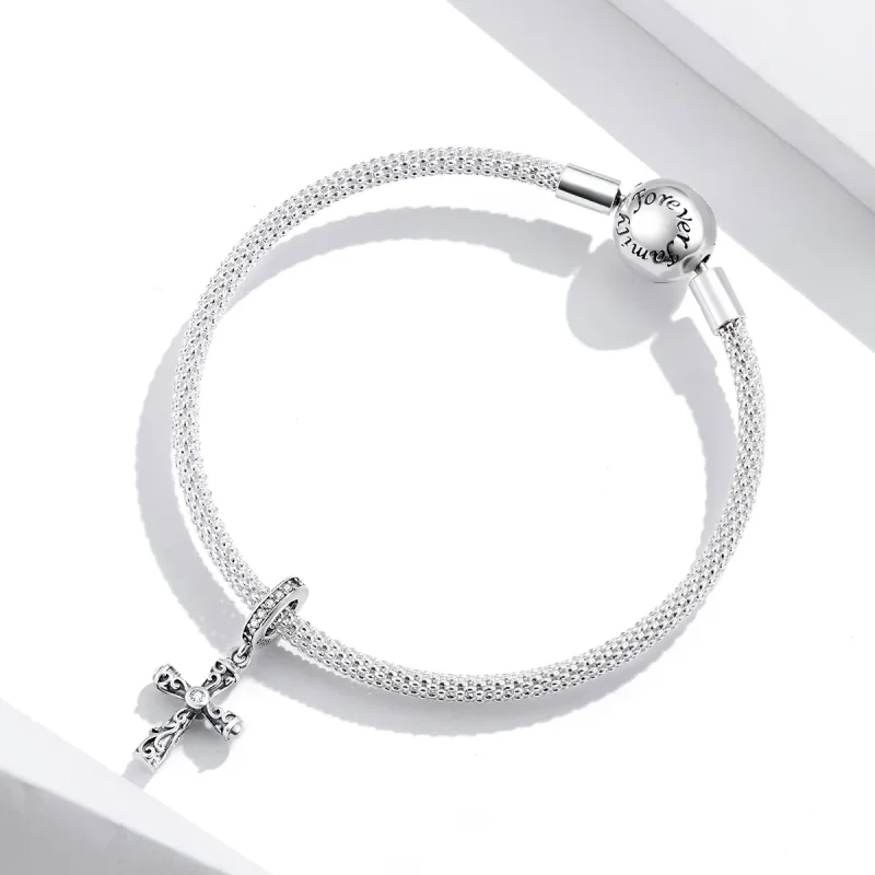 (zdjęcie do) Zawieszka Typu Pandora Krzyż Vintage - BSC313 - Wyświetl 3