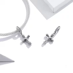 Zawieszka Typu Pandora Krzyż Vintage - BSC313