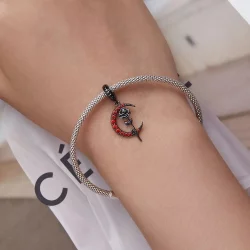 Zawieszka Typu Pandora Księżycowa Róża - SCC2384