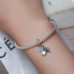 Zawieszka Typu Pandora Kwiaty - BSC645