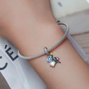 Zawieszka Typu Pandora Kwiaty - BSC645