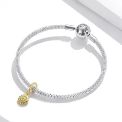 Zawieszka Typu Pandora Lśniący Słoneczny Kwiat - BSX002-L