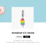 Zawieszka Typu Pandora Lody Tęczowe - BSC351