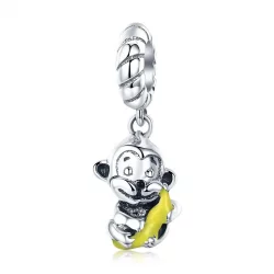 Zawieszka Typu Pandora Małpa Trzyma Banana - SCC520