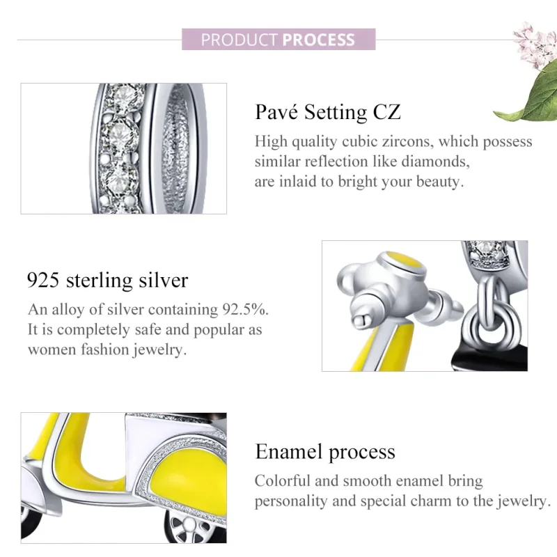 (zdjęcie do) Zawieszka Typu Pandora Motocykl - BSC136 - Wyświetl 8