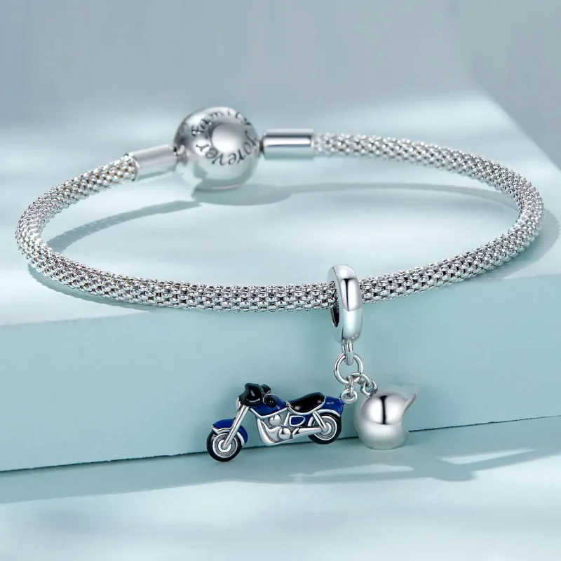 (zdjęcie do) Zawieszka Typu Pandora Motocykl - SCC2364 - Wyświetl 3