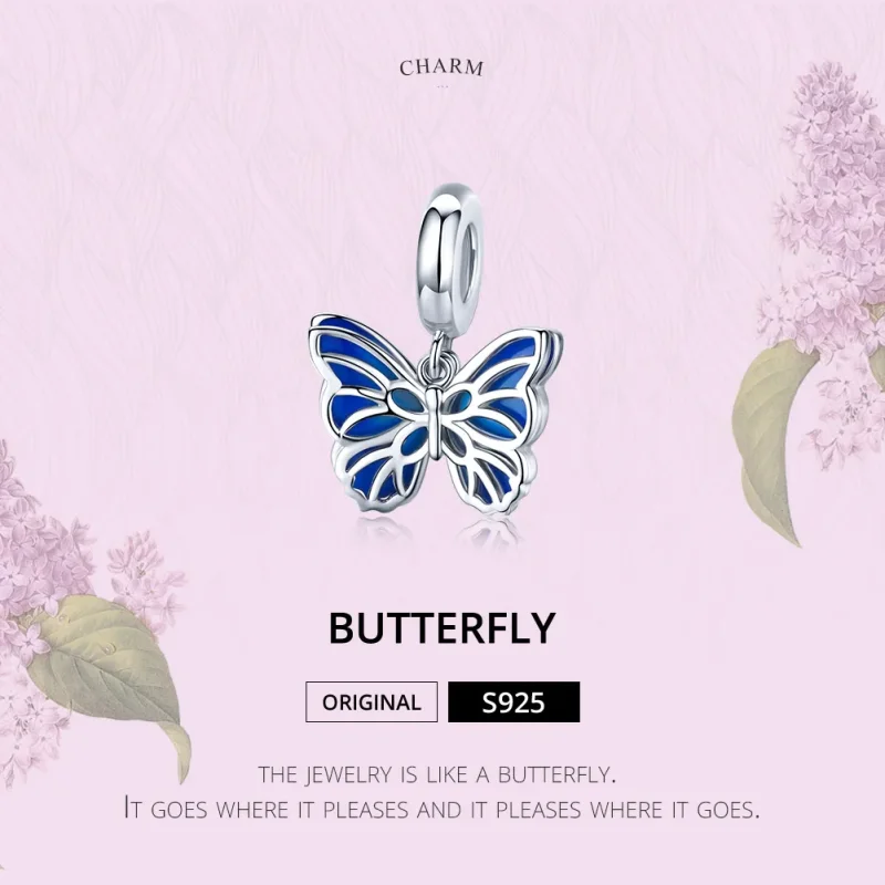 (zdjęcie do) Zawieszka Typu Pandora Motyl - BSC149 - Wyświetl 6