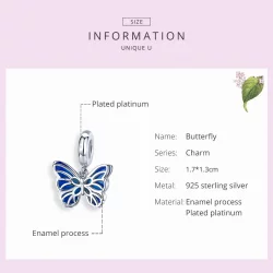 Zawieszka Typu Pandora Motyl - BSC149