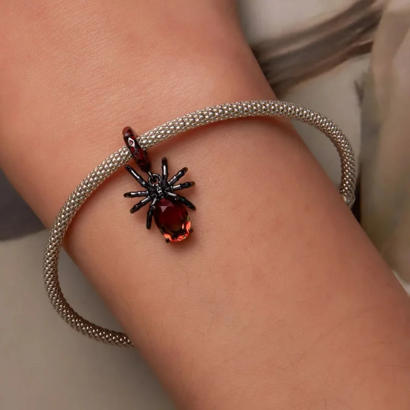 (zdjęcie do) Zawieszka Typu Pandora Mroczny Pająk - SCC2292 - Wyświetl 6