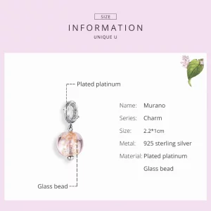 Zawieszka Typu Pandora Murano - SCC1496