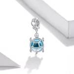 Zawieszka Typu Pandora Niebieski żółw ze szkła Murano - SCC1804