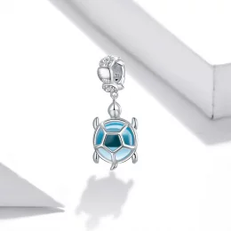 Zawieszka Typu Pandora Niebieski żółw ze szkła Murano - SCC1804