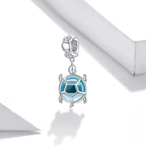Zawieszka Typu Pandora Niebieski żółw ze szkła Murano - SCC1804