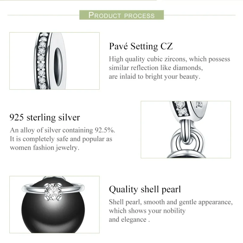 (zdjęcie do) Zawieszka Typu Pandora Perły prestiżu - SCC572 - Wyświetl 8