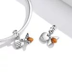 Zawieszka Typu Pandora Pszczoły i serca - BSC495