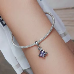 Zawieszka Typu Pandora różane serce - BSC661