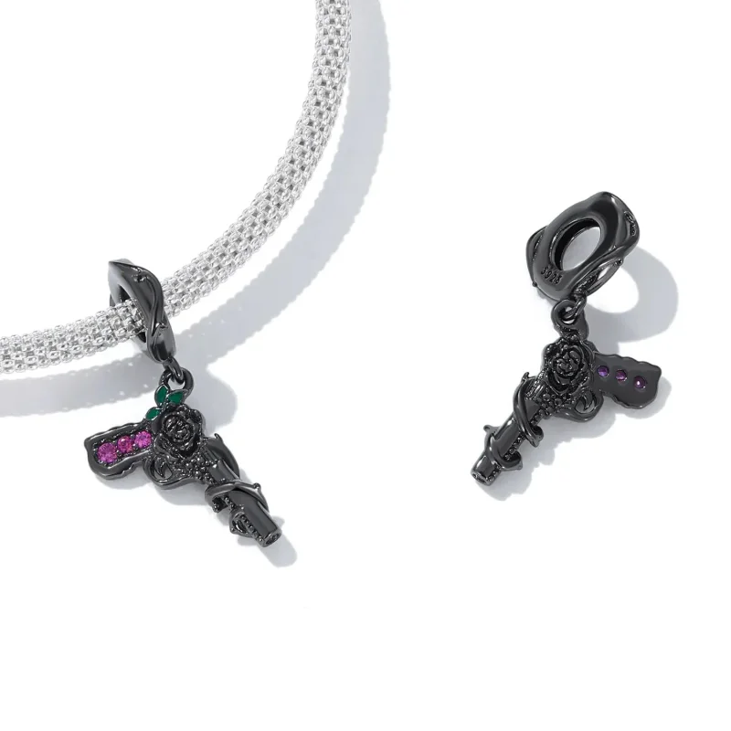 (zdjęcie do) Zawieszka Typu Pandora Różany pistolet - SCC2241 - Wyświetl 4