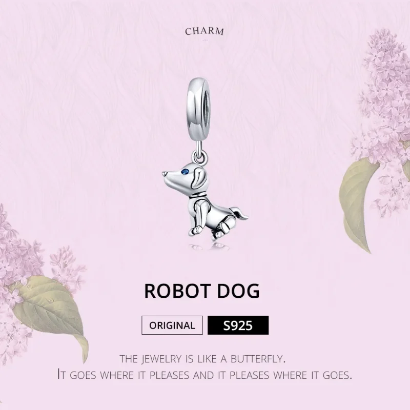 (zdjęcie do) Zawieszka Typu Pandora Robot Pies - SCC1468 - Wyświetl 6