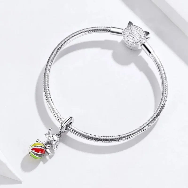 (zdjęcie do) Zawieszka Typu Pandora Słoń - BSC091 - Wyświetl 3