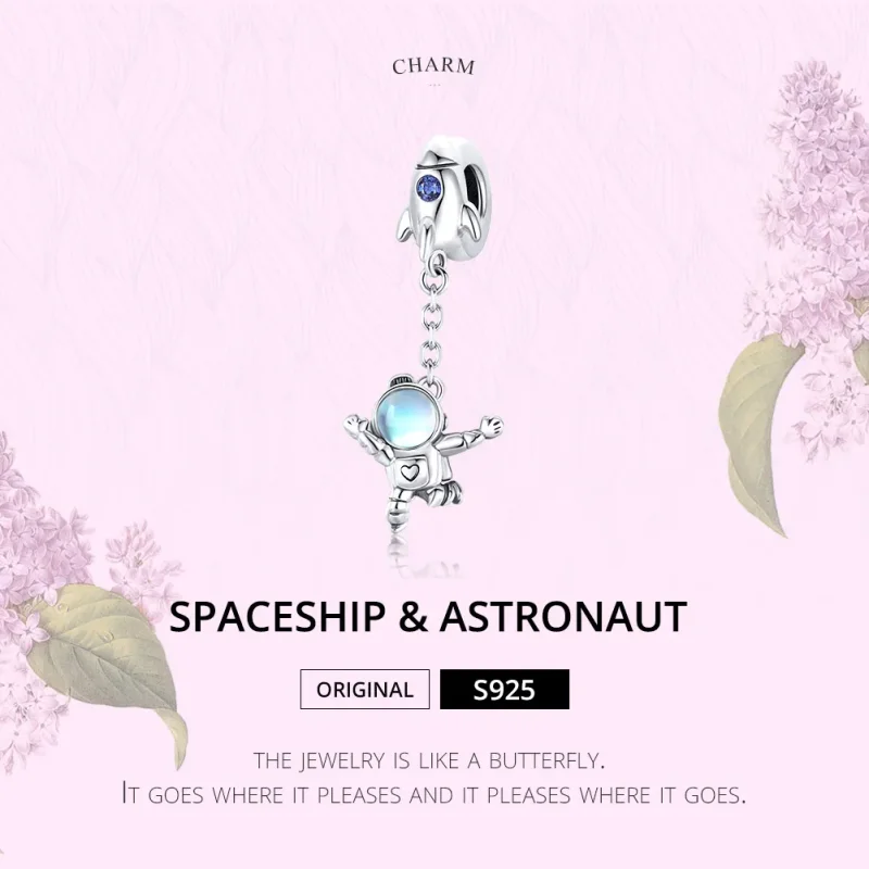 (zdjęcie do) Zawieszka Typu Pandora Statek kosmiczny i astronauta - SCC1695 - Wyświetl 6