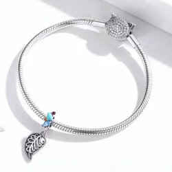 Zawieszka Typu Pandora stylowe liście - BSC455
