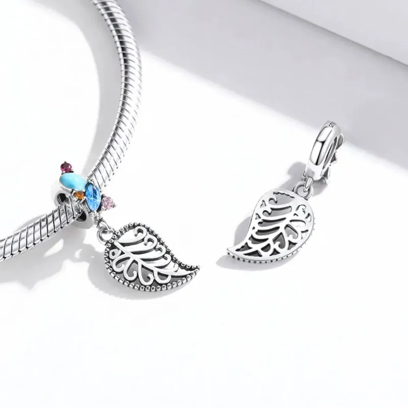 (zdjęcie do) Zawieszka Typu Pandora stylowe liście - BSC455 - Wyświetl 4