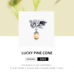 Zawieszka Typu Pandora Szczęśliwa szyszka sosny - BSC336
