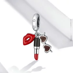 Zawieszka Typu Pandora Szminka i okulary przeciwsłoneczne - BSC346