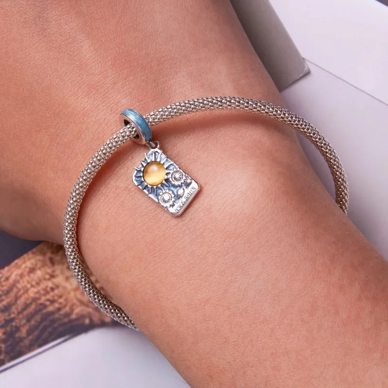 (zdjęcie do) Zawieszka Typu Pandora Tarot - Słońce - SCC2264 - Wyświetl 6