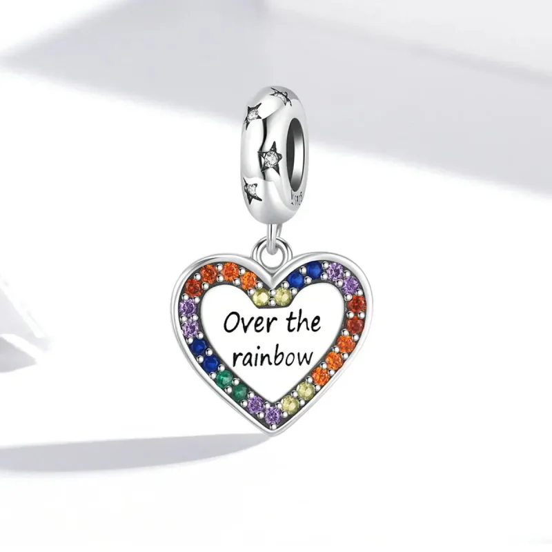 (zdjęcie do) Zawieszka Typu Pandora tęczowe serce - SCC2146 - Wyświetl 2