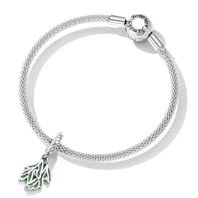 (zdjęcie do) Zawieszka Typu Pandora Świezi Liście - SCC2295 - Wyświetl 5