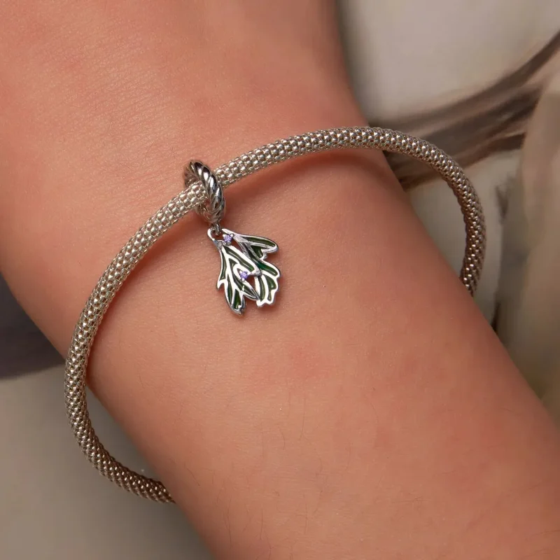 (zdjęcie do) Zawieszka Typu Pandora Świezi Liście - SCC2295 - Wyświetl 6