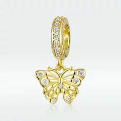 Zawieszka Typu Pandora Złoty Motyl - BSC248
