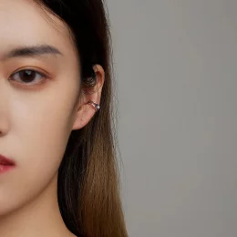 Klips na ucho Exquisite Shell Pearl Double Layer - SCE1431