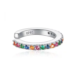 Klips na ucho Tęcza - SCE993-A
