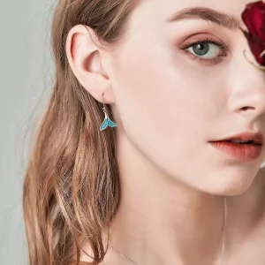 Kolczyk wiszący Typu Pandora Fishtail - SCE065