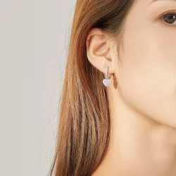 Kolczyk wiszący Typu Pandora Kształt serca - SCE821