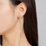 Kolczyk wiszący Typu Pandora Vintage łańcuch - SCE1011