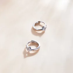 Kolczyki koła Typu Pandora Błyszczący Diament - SCE1048
