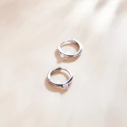 Kolczyki koła Typu Pandora Błyszczący Diament - SCE1050-A